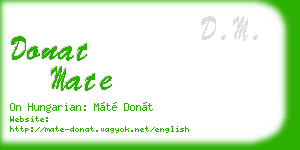 donat mate business card